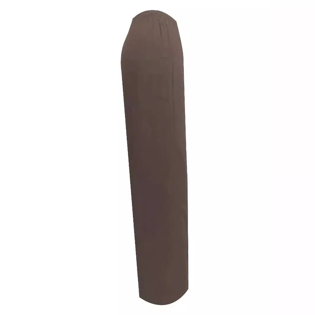 Damen Weite Sommertuchhose mit elastischem Bund und Bindegürtel R&B