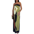 Damen Maxikleid mit elegantem Design und farbenfrohen Akzenten R&B
