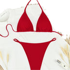 Damen Triangel-Bikini mit verstellbaren Trägern und elegantem Unterteil R&B