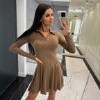 Damen sportliches Polo Kleid mit elegantem Schwung R&B