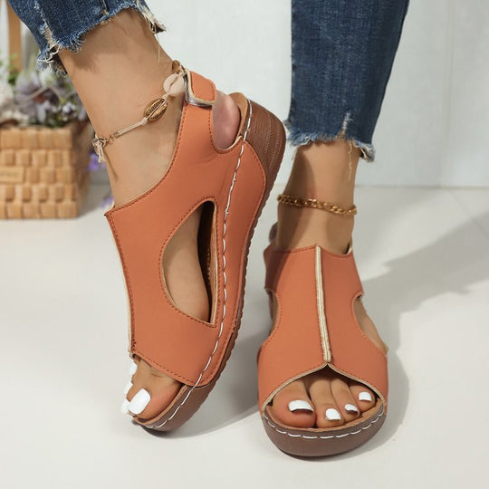 Damen komfortable Zehentrenner-Sandalen mit elegantem Riemendesign R&B