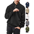 Herren nan eleganter Strickpullover mit Schalkragen, Knopfleiste am Ausschnitt und Karo-Waffelstruktur R&B