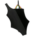 Damen Einteiler Badeanzug mit asymmetrischem Schnitt und trendigen Farbdetails R&B