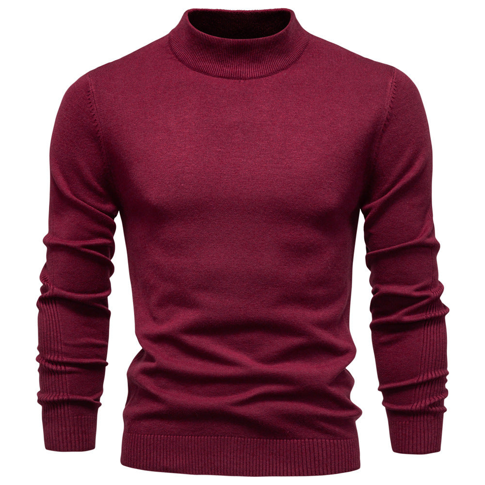 Herren Rollkragenpullover aus weichem Strickmaterial mit feiner Rippstruktur R&B