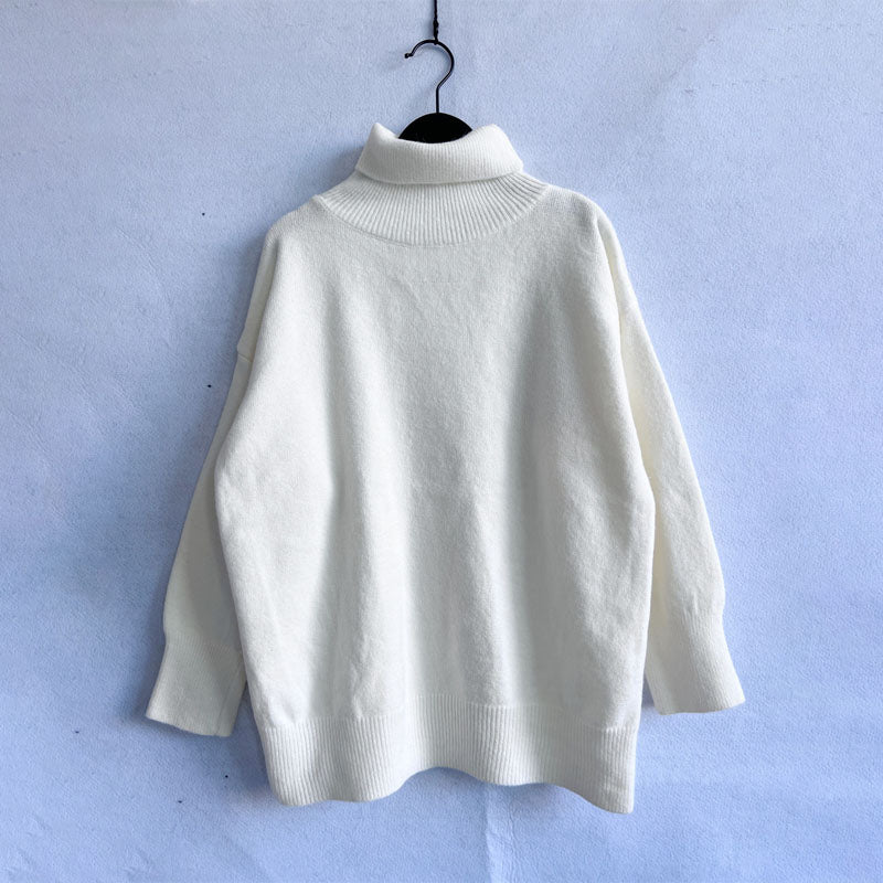 R&B | Einfarbiger Warmer Strickpullover Für Alltag
