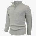 Herren innovativer Halbreißverschluss Pullover mit Rippstruktur R&B