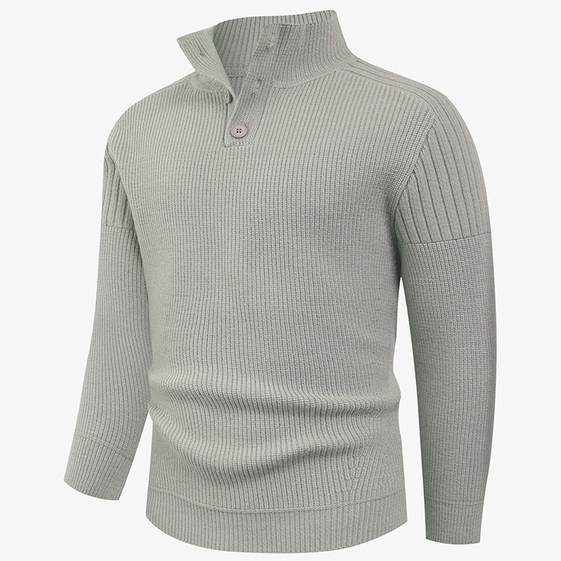 Herren innovativer Halbreißverschluss Pullover mit Rippstruktur R&B