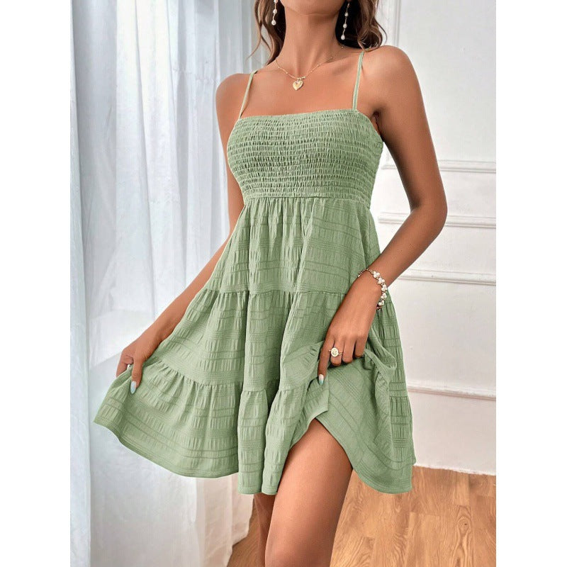 Damen luftiges Sommerkleid mit legerem Schnitt und eleganten Spaghetti-Trägern R&B