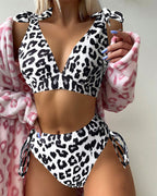 Damen Hochgeschnittener Bikini mit verstellbaren Trägern