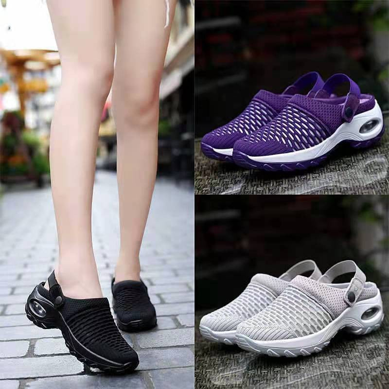 Damen atmungsaktive Slip-On Sneakers mit modischem Mesh-Design R&B