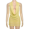 Damen trendiges Wickelkleid R&B