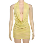 Damen trendiges Wickelkleid R&B