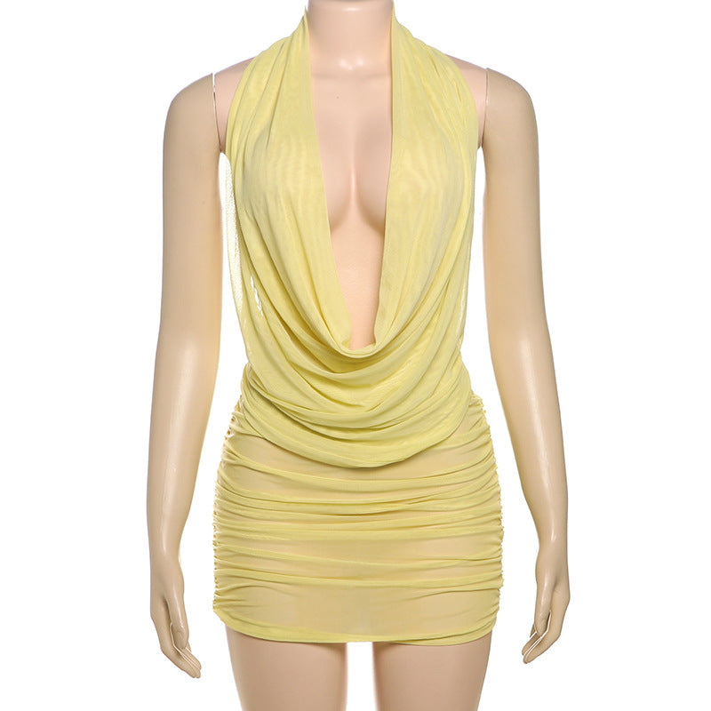 Damen trendiges Wickelkleid R&B