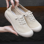 Damen Atmungsaktive Lace-Up Sneakers mit flexiblem Fußbett R&B