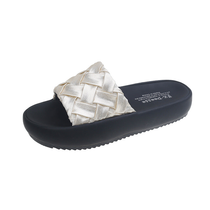 Damen elegante Clogs mit geflochtenem Obermaterial und rutschfester Sohle R&B