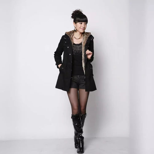 Damen Langer Winterparka mit weichem Innenfutter von R&B