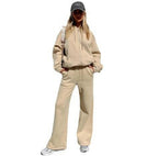Damen Sportliches Sweatshirt-Set mit Kapuze und weichen Materialien R&B