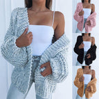 Damen Grobstrickjacke mit lässigem Schnitt und tiefen Taschen