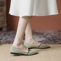 Damen elegante Ballerinas mit Perlenschmuck R&B