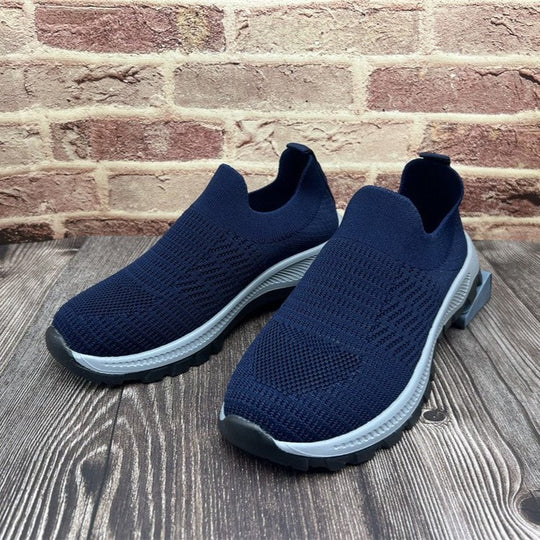 Damen Sportliche Slip-On Sneakers mit atmungsaktiver Mesh-Oberfläche R&B