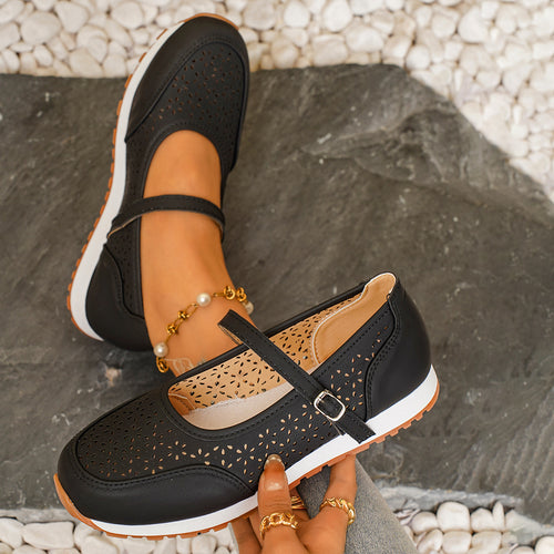 Damen sommerliche Clogs mit atmungsaktivem Muster R&B