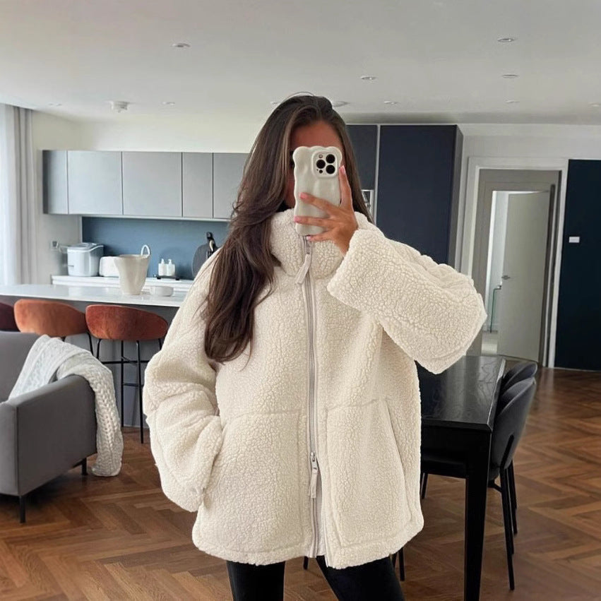 Damen Kuschelige Fleecejacke R&B