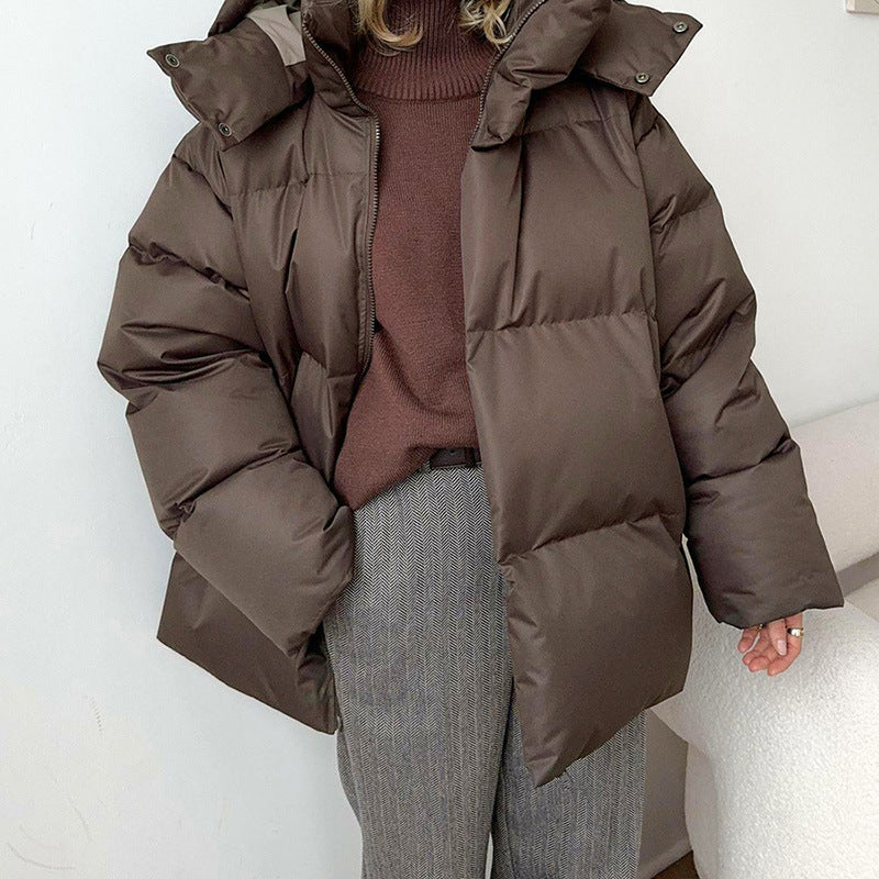 Damen Pufferjacke mit hohem Kragen und seitlichen Eingrifftaschen R&B