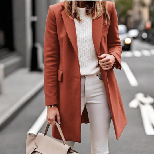 Damen Lässiger und eleganter Langmantel R&B
