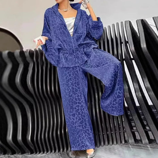 Damen Set aus weichem, gemustertem Sweatstoff mit lockerer Passform R&B