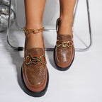 Damen Modische Loafers im Biker-Stil R&B