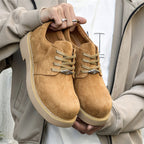 Damen Modische Schnürschuhe aus weichem Wildleder mit stabiler Sohle R&B