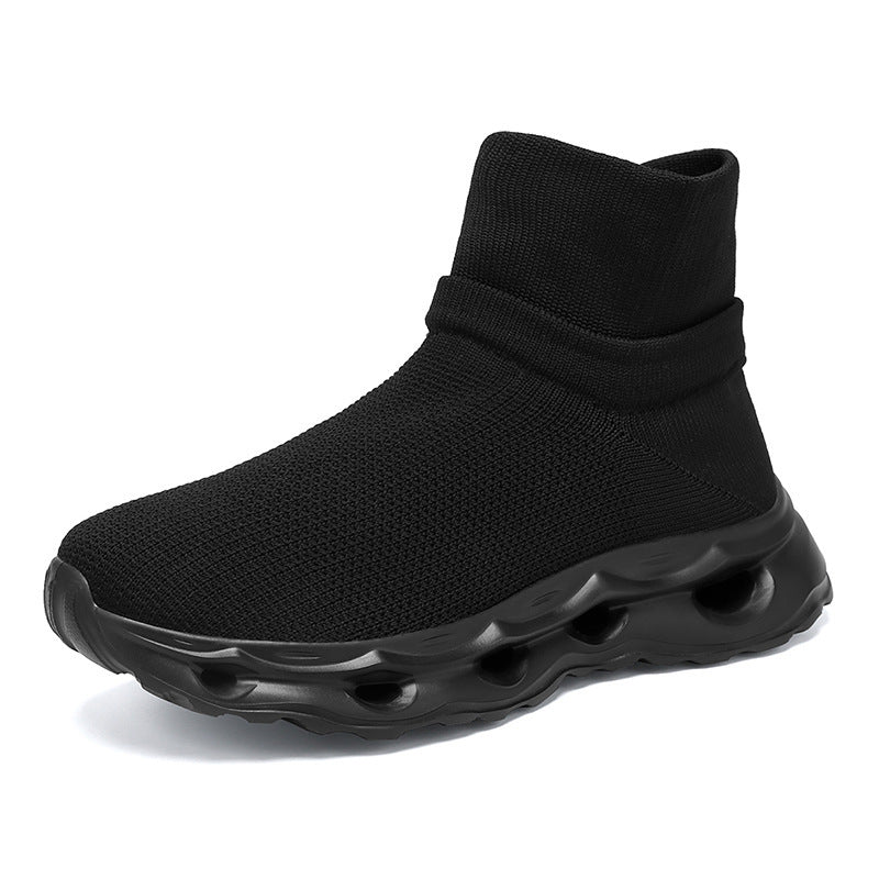 Damen Sportliche High-Top Sneaker mit elastischem Schaft und atmungsaktiver Sohle