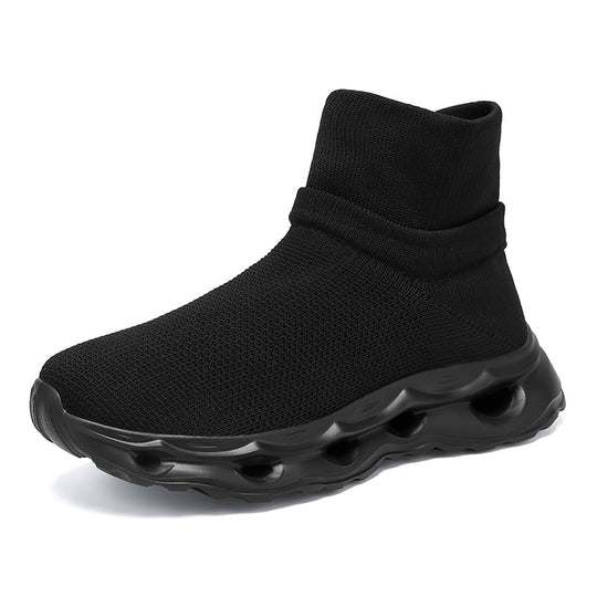 Damen Komfortable High-Top Sneakers aus atmungsaktivem Strick-R&B