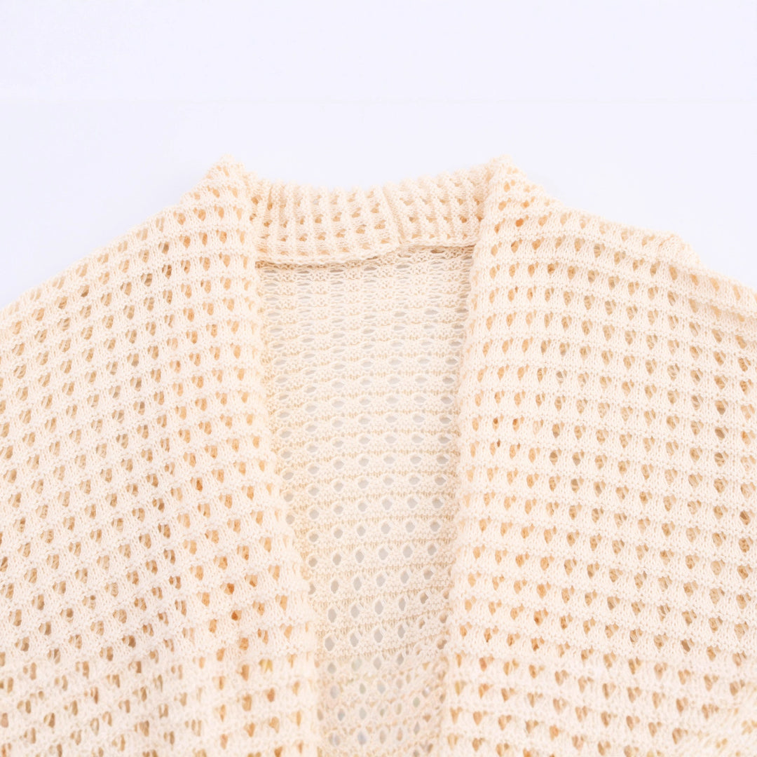 Damen Strickcardigan mit asymmetrischem Design und elegantem Taillengürtel R&B
