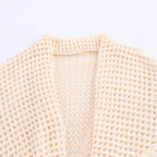 Damen Strickcardigan mit asymmetrischem Design und elegantem Taillengürtel R&B