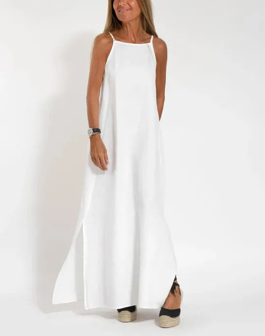 Damen Maxi-Kleid mit elegantem Schnitt und feinen Trägern R&B