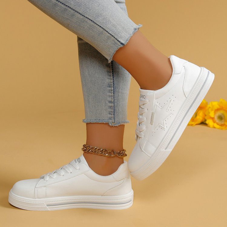 Damen Sneakers mit modischem Sternenmotiv und dämpfender Sohle R&B