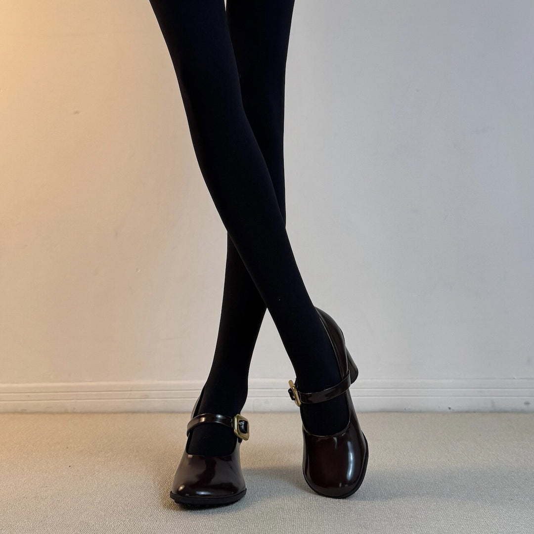 Damen elegante Mary Jane Pumps mit geschmeidigem Leder und trendy Riemchen R&B