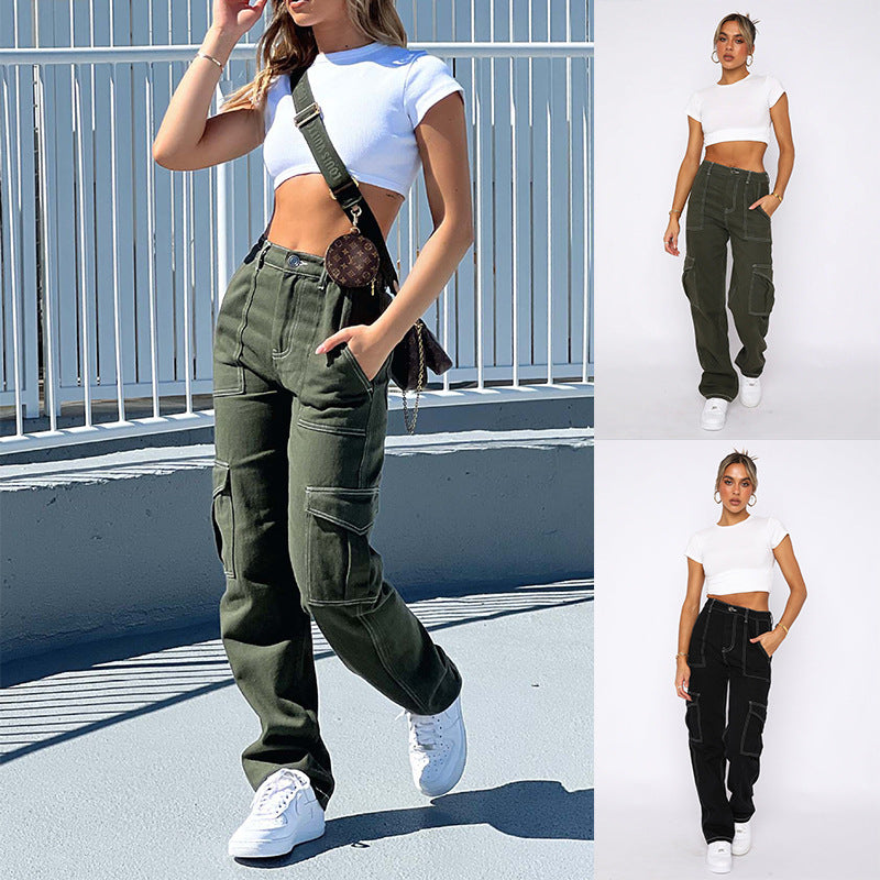 Damen Cargo-Hose mit Baumwollmix und praktischen Taschen R&B