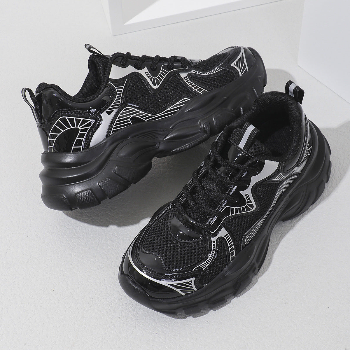 Damen Sportliche Sneakers mit atmungsaktivem Obermaterial und stoßdämpfender Sohle
