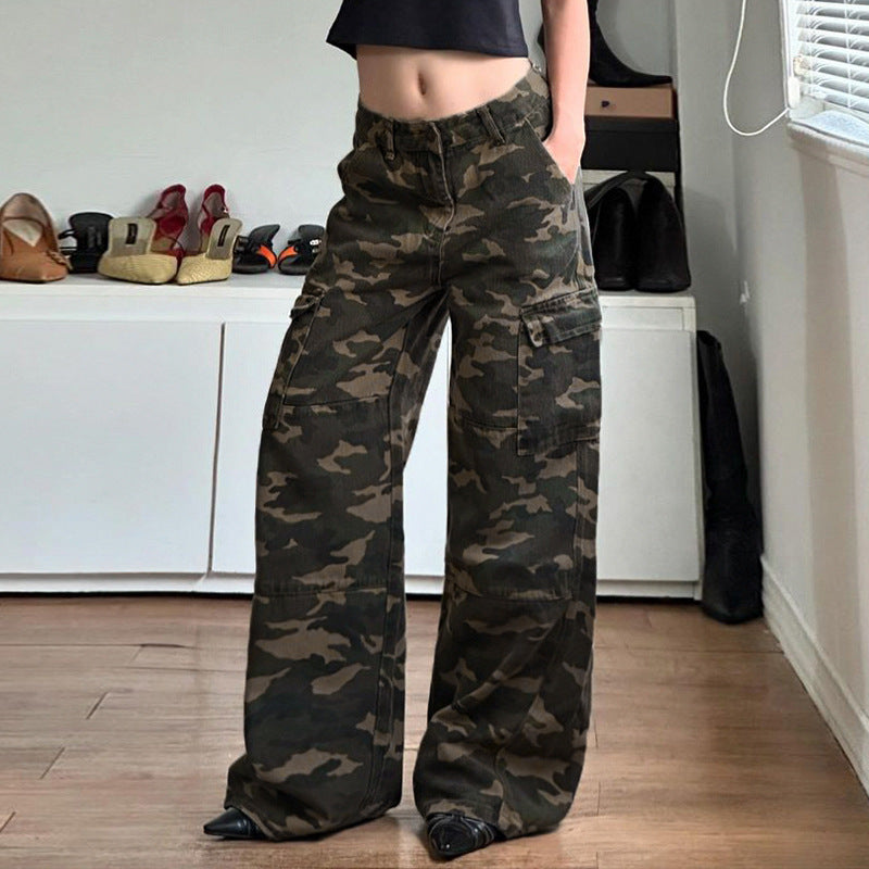 Damen Cargo-Hose im lässigen Camouflage-Stil mit praktischem Schnitt R&B