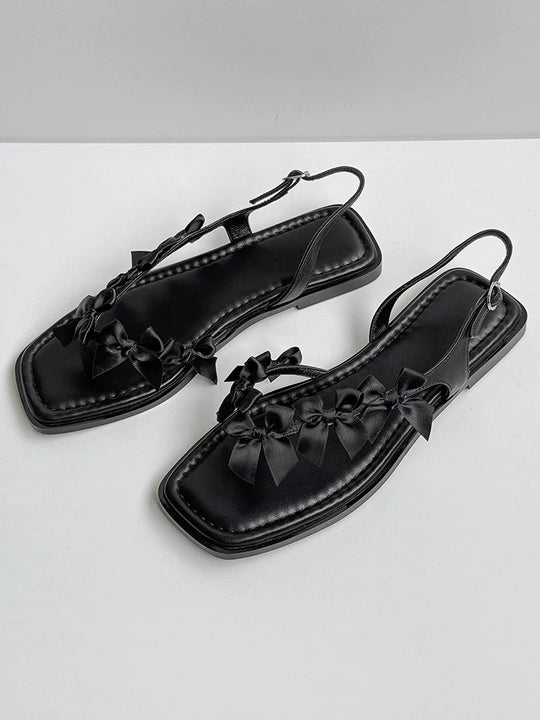 Damen Slingback-Sandaletten mit dekorativem Schleifen-Design R&B
