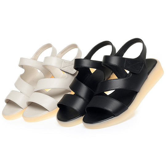 Damen Komfortable Sandalen mit verstellbarem Fesselriemen und dämpfender Sohle R&B
