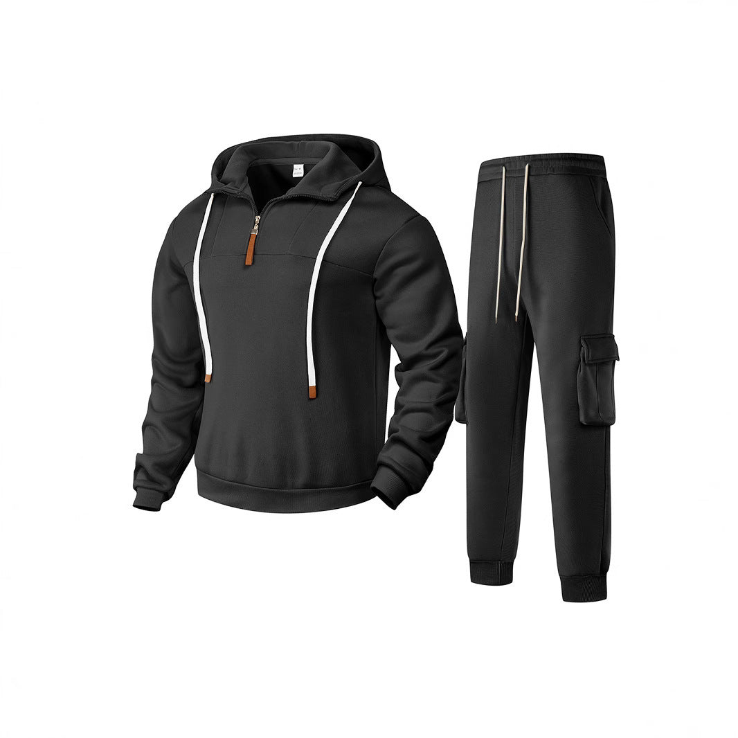 Herren sportlicher Jogginganzug mit modernem Reißverschluss und praktischen Taschen R&B