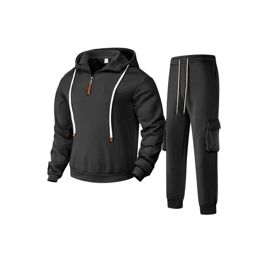 Herren sportlicher Jogginganzug mit modernem Reißverschluss und praktischen Taschen R&B
