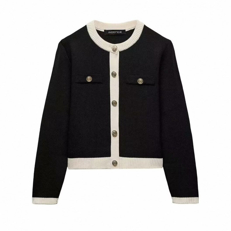 Damen Strickjacke mit dekorativen Knöpfen und praktischen Taschen R&B