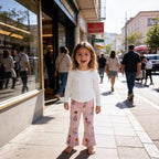 Mädchen Leggings mit buntem Ballerina-Design R&B