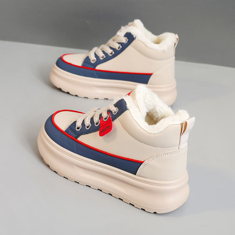 Damen High-Top Sneakers mit kuscheligem Innenfutter und rutschfester Sohle R&B