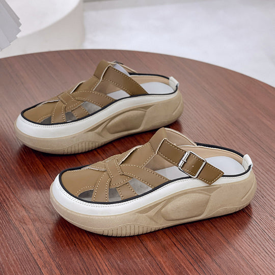 Damen Bequeme Slingback Sandalen mit verstellbarem Riemendesign und anatomischer Fußbett R&B