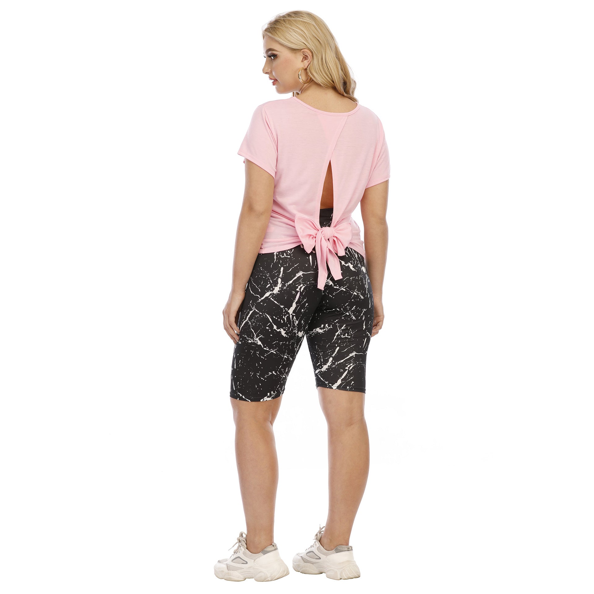 Damen lässiges T-Shirt mit bequemen Schnitt und atmungsaktiver Baumwolle R&B